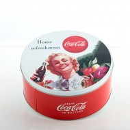 Kulatá Retro Plechová Krabice Coca-Cola + poštovné jen za 1 Kč