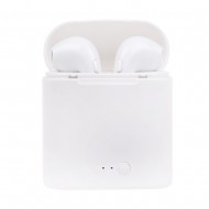 Bezdrátová sluchátka AirPods i7S a dobíjecí box - bílé