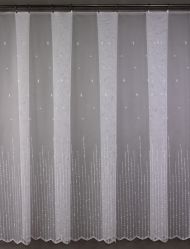 Vyšívaná záclona - stříbrný déšť 140 cm