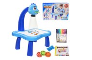 Dětský kreslicí projektor s fixy a předlohami - modrý