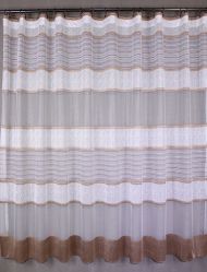 Žakárová záclona Line brown 17418 180cm