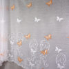 Záclona s barevným vzorem motýlků 160x300cm - béžová