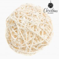 Vánoční koule z umělého ratanu Christmas Planet - bílá a zlatá (4ks) + poštovné jen za 1 Kč