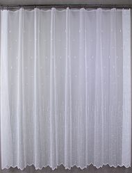 Vyšívaná záclona - stříbrný déšť 180 cm
