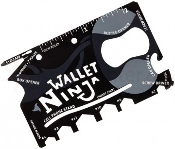 Wallet Ninja 18v1 - Multifunkční karta přežití