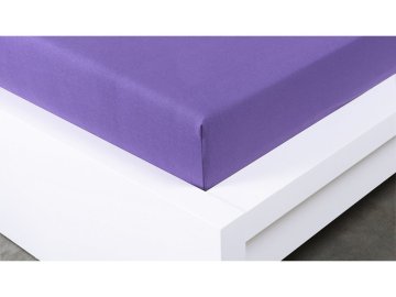 Jersey prostěradlo Exclusive jednolůžko - fialová 90x200 cm