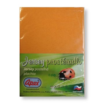 Jersey prostěradlo Apex - MAXI 200 x 220 cm - Oranžová
