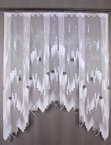 Oblouková záclona - Barbara šedá 160x320cm