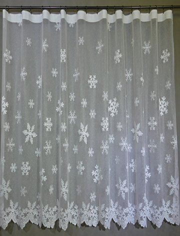 Metrážová záclona Vločka Vánoční Výška: Výška 120 cm