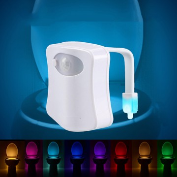 Praktické LED osvětlení toalety s pohybovým senzorem