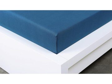 Jersey prostěradlo Exclusive dvoulůžko - tmavě modrá 180x200 cmm