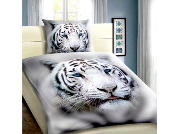 3D Povlečení - Bílý tygr