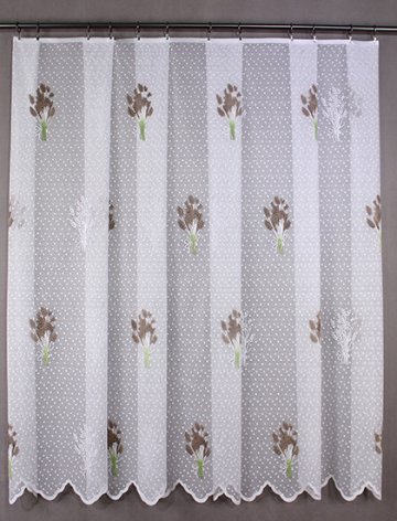 Záclona Levandule - hnědá 160 cm